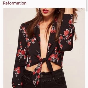 Reformation Floral Blouse